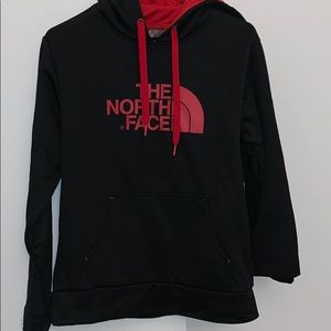 Black and Red northface hoodie